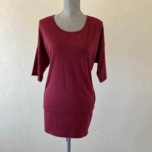 LuLaRoe Irma, Red Wine colored super soft relaxed fit